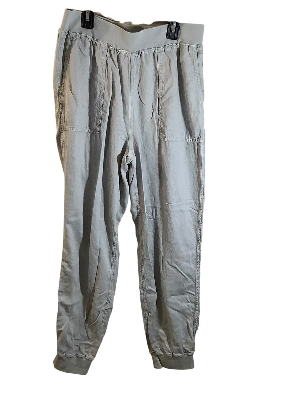 Faherty Women’s Linen Blend Jogger Pants in Light Gray